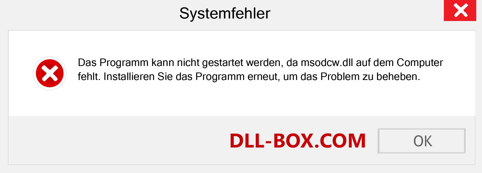 msodcw.dll-Datei fehlt?. Download für Windows 7, 8, 10 - Fix msodcw dll Missing Error unter Windows, Fotos, Bildern