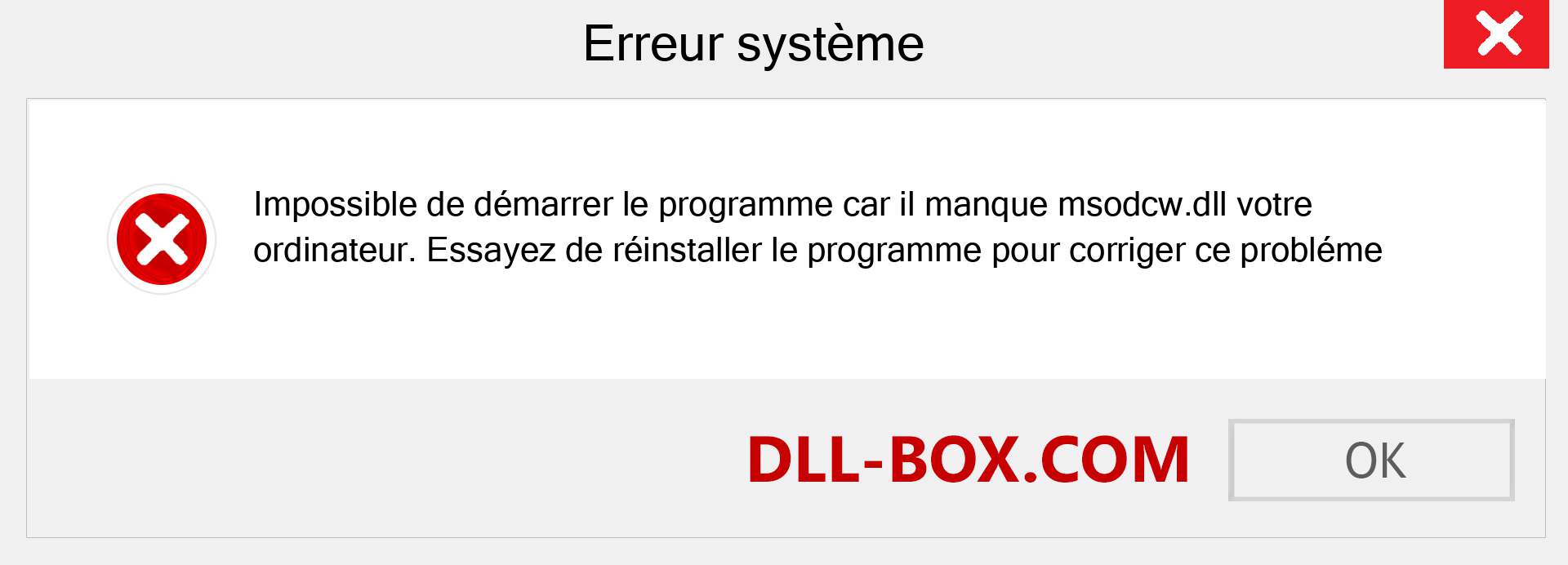 Le fichier msodcw.dll est manquant ?. Télécharger pour Windows 7, 8, 10 - Correction de l'erreur manquante msodcw dll sur Windows, photos, images